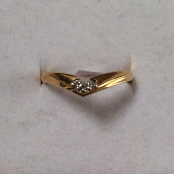 NWT STUNNING 14k GOLD & DIAMOND RING MSRP $400 - Picture 1 of 6